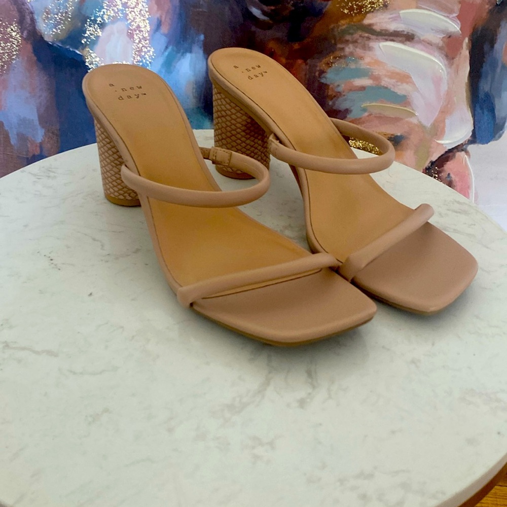 Beautiful tan two strap sandals